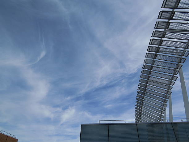 istock Metal arch with blue sky 501625456