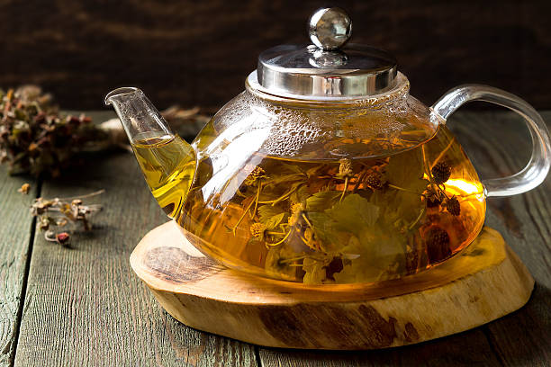istock Useful tea with dried wild strawberry 501625884