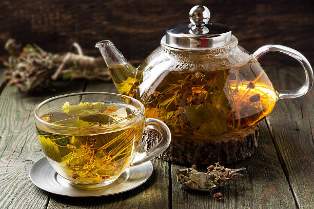 istock Useful tea with dried wild strawberry 501625900