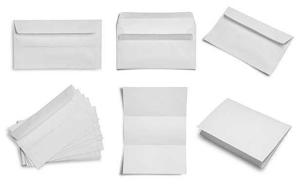 istock collection of blank envelope paper on white background. 501627818