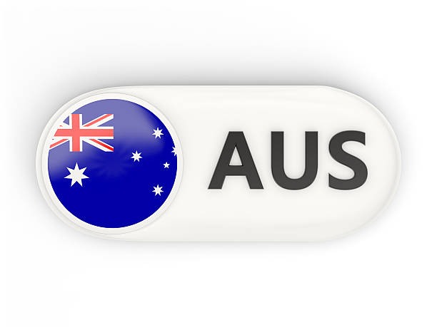 istock Round icon with flag of australia 501629428