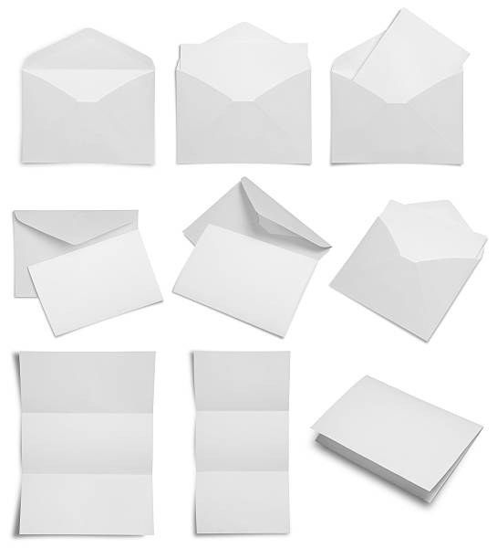 istock collection of blank envelope paper on white background. 501630442
