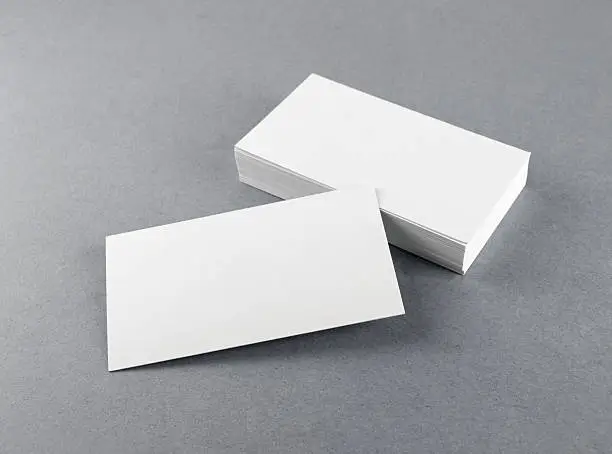 Photo of Blank white business cards