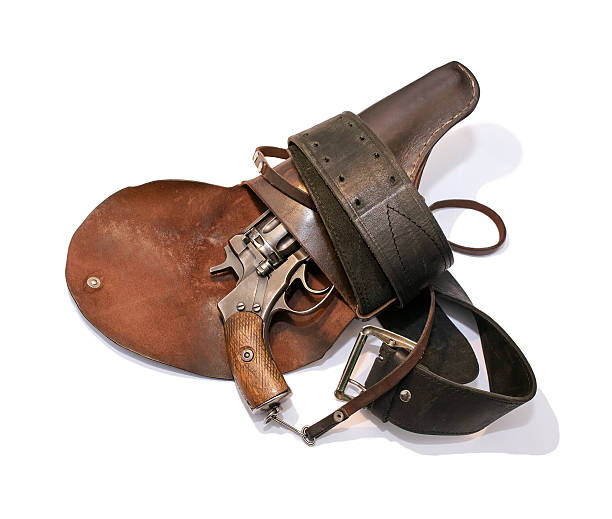 istock Old revolver in a holster 501643656