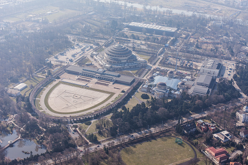 aerial view of a  Wroclaw city in Poland
