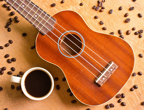 istock Coffee  and Ukulele on wood background 501644755
