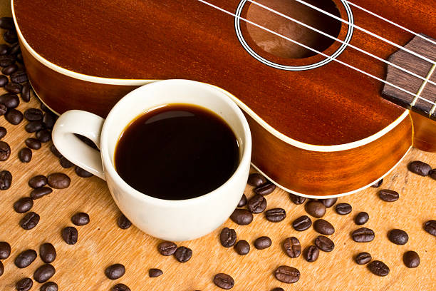 istock Coffee  and Ukulele on wood background 501644773