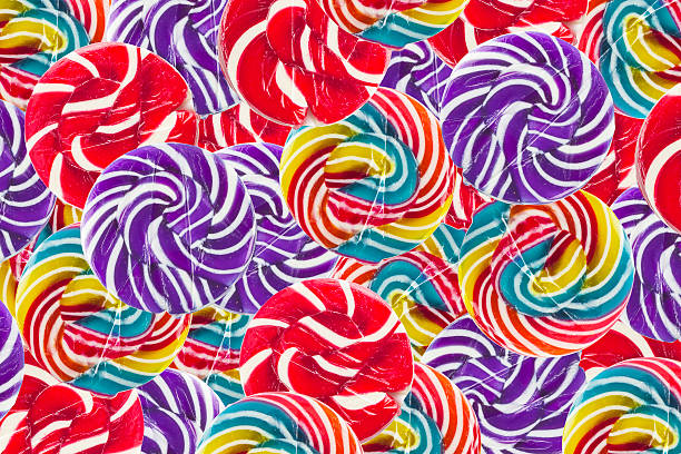 Colorful lollipop background