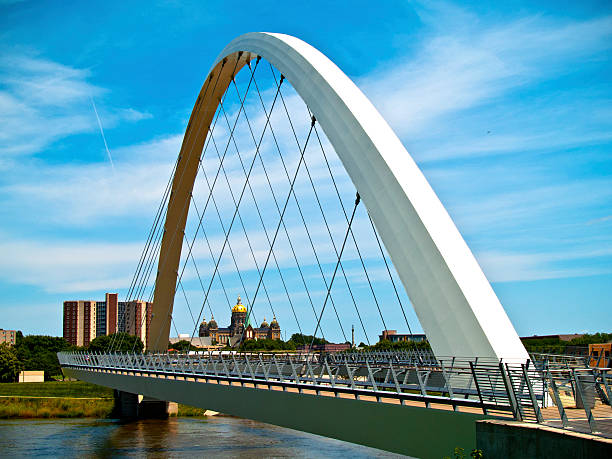 istock Modern Suspension Walking Bridge and Capitol 501648471