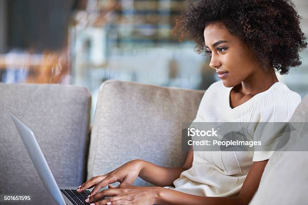 I Need To Empty My Inbox Stock Photo - Download Image Now - Women, African Ethnicity, Laptop