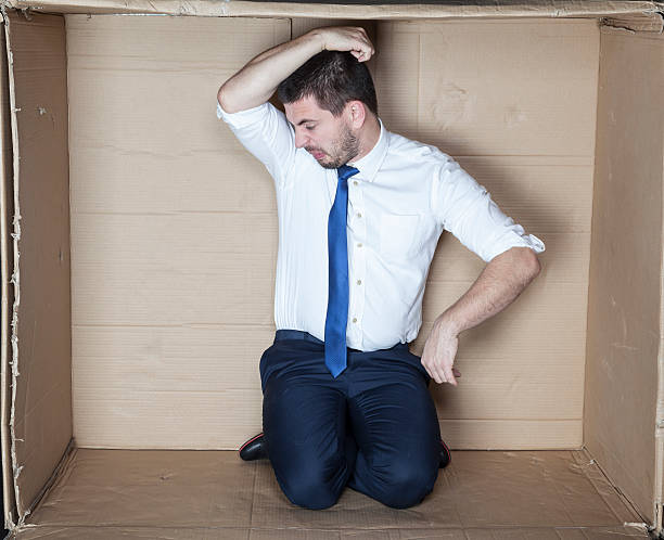 istock businessman in the office smelling their armpits 501651812