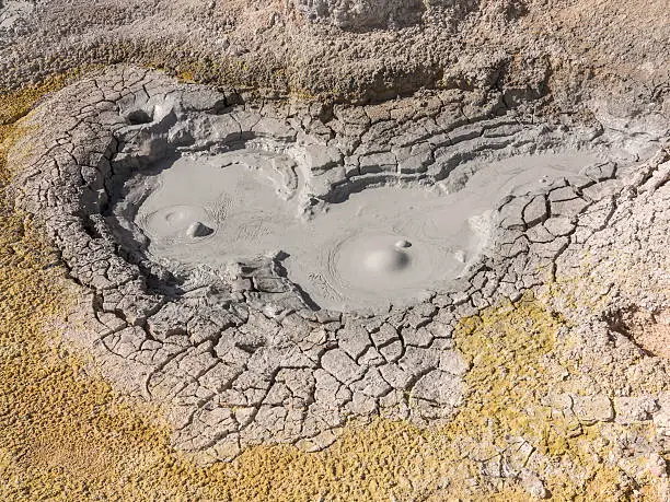 Geyser basin Sol de Manana in Bolivia