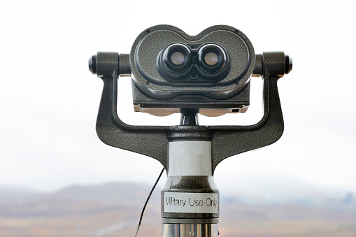Binocular for military use only to watch  North Korea at the DMZ Zone (South Korea)