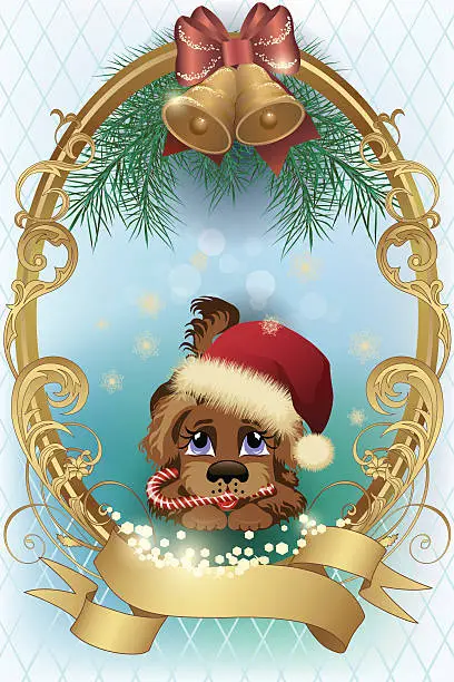 Vector illustration of Christmas card