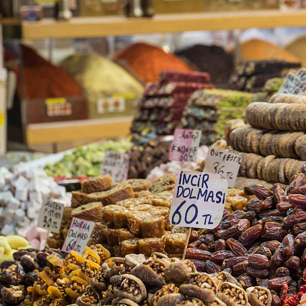 istock Famous turkish delights on the market 501666718