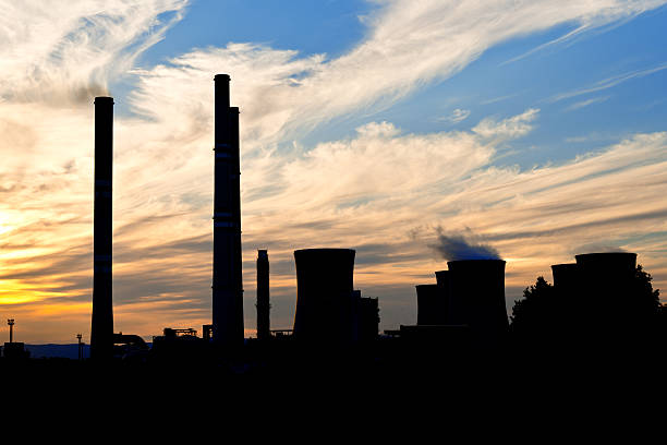 istock silhouette of power plant 501667767