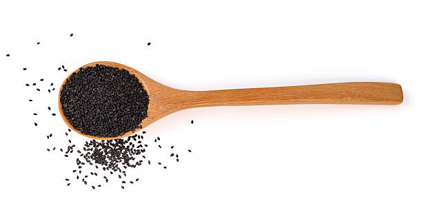 istock sesame in the spoon on white background 501668100