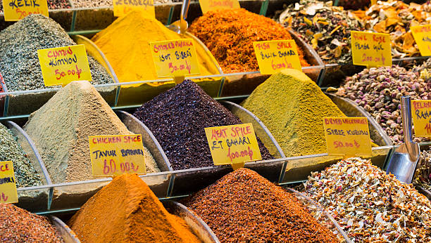 istock Colorful spices at spice bazaar in Istanbul, Turkey 501668220