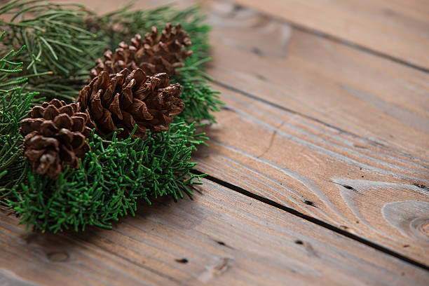 istock Christmas decoration: pine flowers cone and leaves 501668284