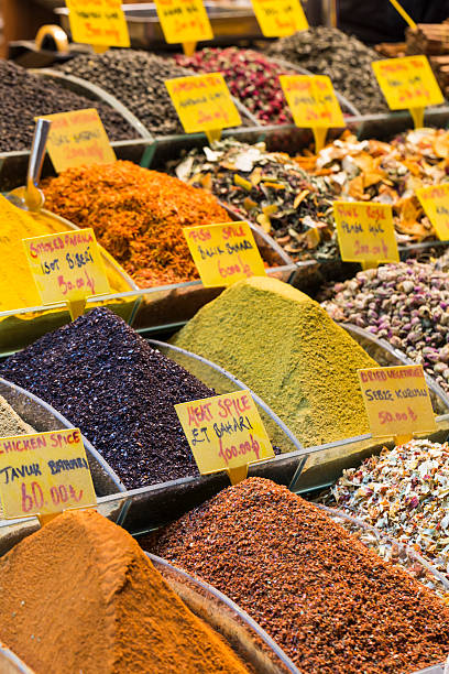 istock Colorful spices at spice bazaar in Istanbul, Turkey 501668568
