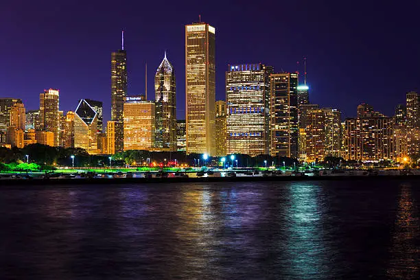 Photo of Chicago Skyline at Night