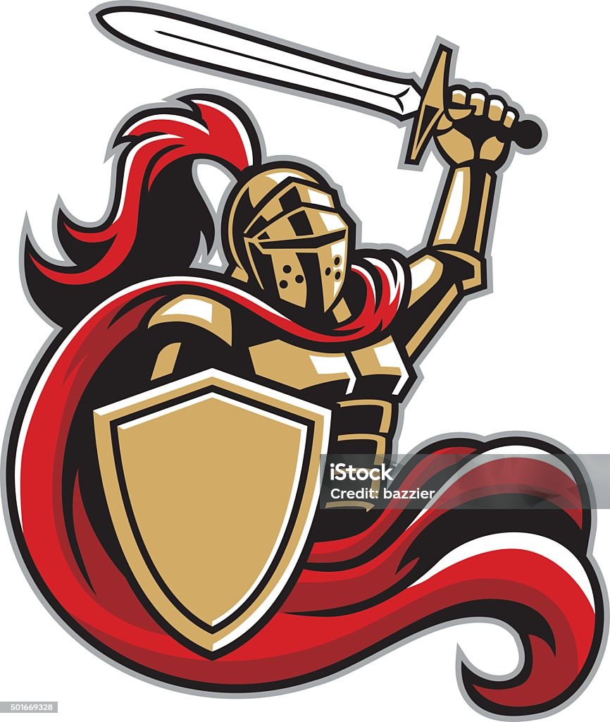 knight with shield and sword vector of knight with shield and sword Knight - Person stock vector