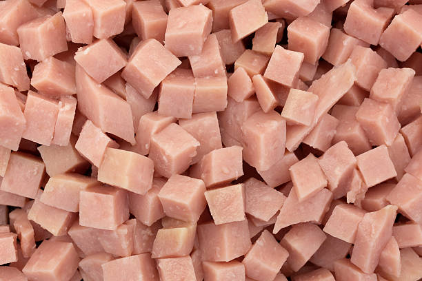 istock Close view of diced ham 501670162