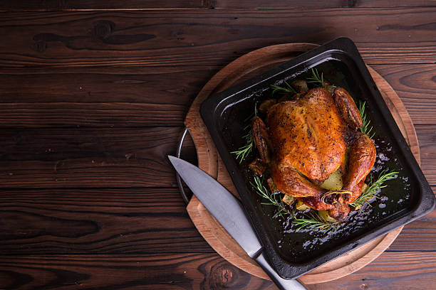 istock Roasted whole chicken / turkey for celebration and holiday 501670406