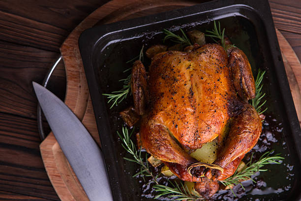 istock Roasted whole chicken / turkey for celebration and holiday 501670504