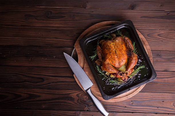 istock Roasted whole chicken / turkey for celebration and holiday 501670626