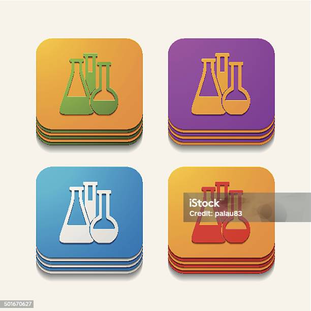Square Button Tube Stock Illustration - Download Image Now - Beaker, Computer Software, Connection