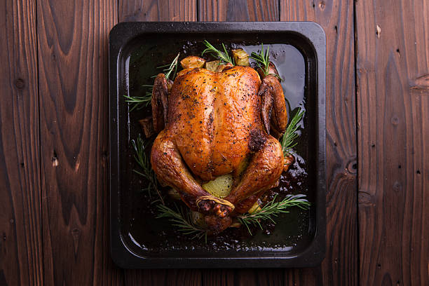 istock Roasted whole chicken / turkey for celebration and holiday 501670852