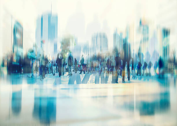 istock Abstract Image of cityscape and people 501671034