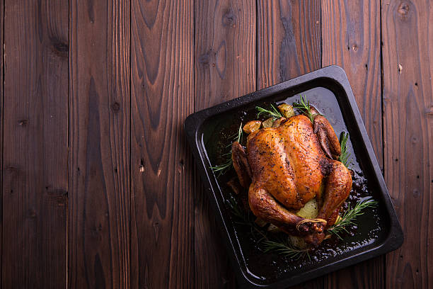 istock Roasted whole chicken / turkey for celebration and holiday 501671106