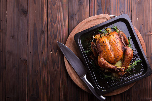 istock Roasted whole chicken for celebration and holiday 501671230