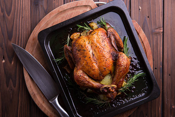 istock Roasted whole chicken for celebration and holiday 501671342