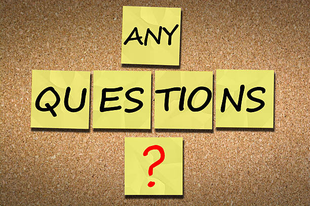 istock Asking for questions after a presentation on cork billboard 501671366