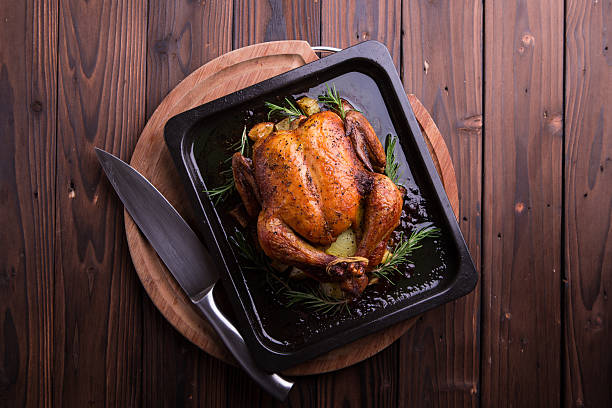 istock Roasted whole chicken for celebration and holiday 501671464