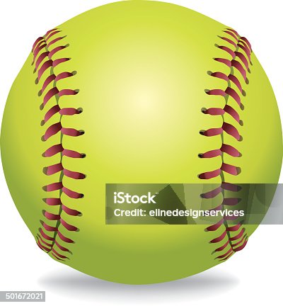 istock Vector Softball Isolated on White Illustration 501672021