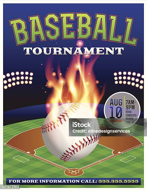 Вектор Бейсбол Tournament Иллюстрация — стоковая векторная графика и другие изображения на тему Бейсбол - Бейсбол, Бейсбольный мяч, Афиша