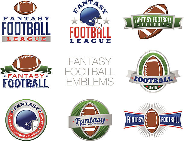 illustrations, cliparts, dessins animés et icônes de fantasy emblème de l'équipe de football américain des illustrations vectorielles - sélection sportive