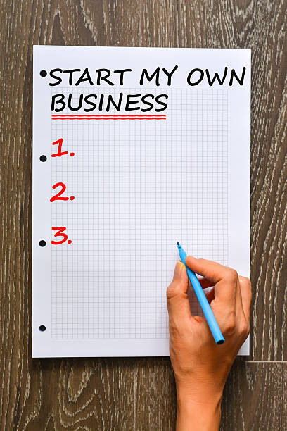 istock Start my own business concept on math book 501672290