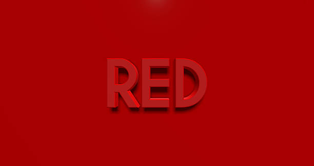 istock Exclusive Red Color Concept in 3D Text Minimal Design 501676954