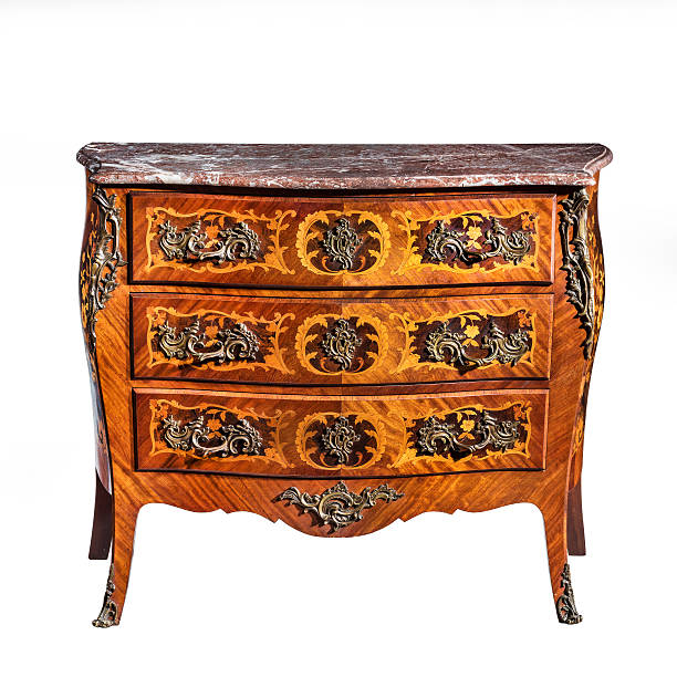 istock Classic old original vintage wooden chest bureau commode 501678052