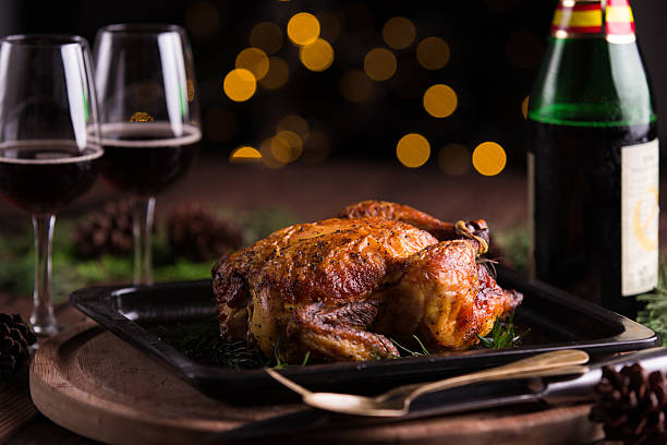 istock Christmas and new year's eve dinner: roasted chicken / turkey 501678242