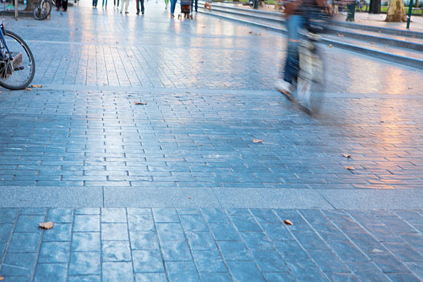 istock Abstract people in the city walk 501678322