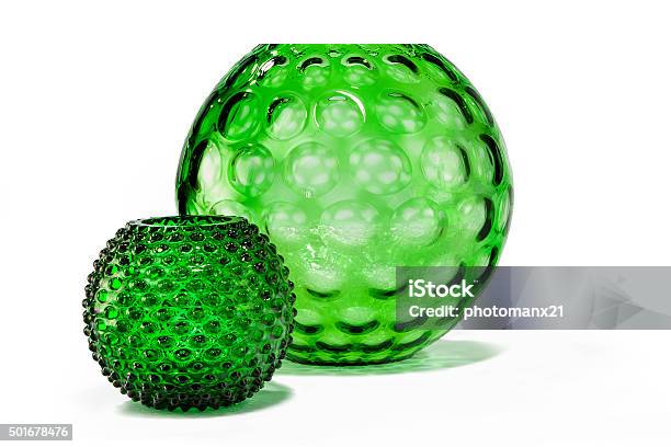 Antique Glass Vase Round And Patterned Dimple Effect Stock Photo - Download Image Now