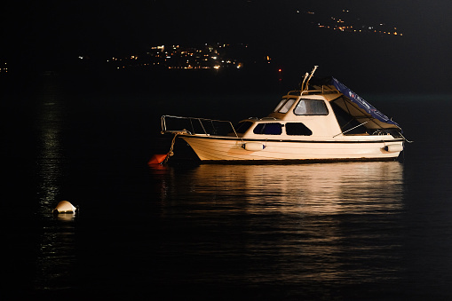 Tivat, Montenegro - December 4, 2015: The image of boats in the Tivat harbour, Montenegro