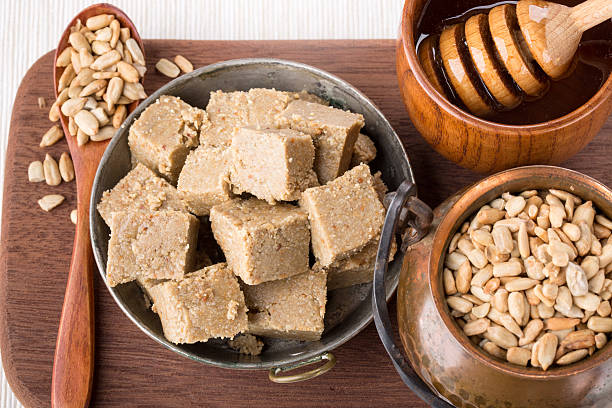 istock Homemade sunflower halva. Oriental sweets. 501680446