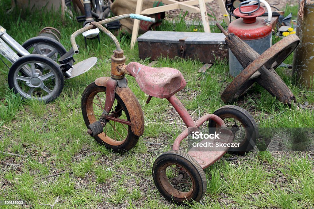 Vintage crianças Tricycle - Foto de stock de Antigo royalty-free